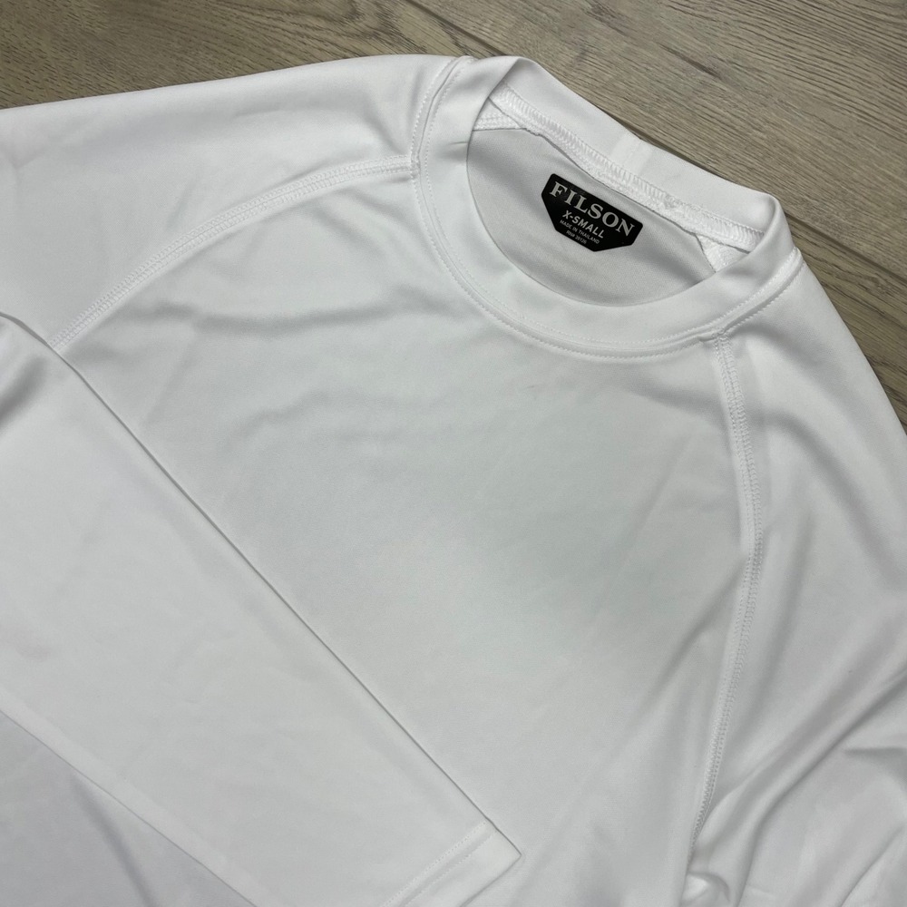 Filson Long Sleeve Barrier T-Shirt Mens XS White Performance Shirt
